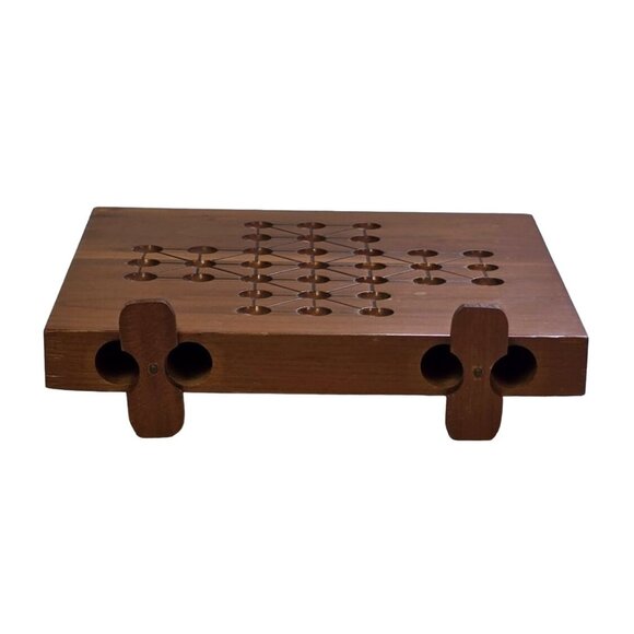 Vtg Berea College Kentucky Handcrafted Wooden Chinese Checkers Board Game 8x8 - Picture 8 of 12